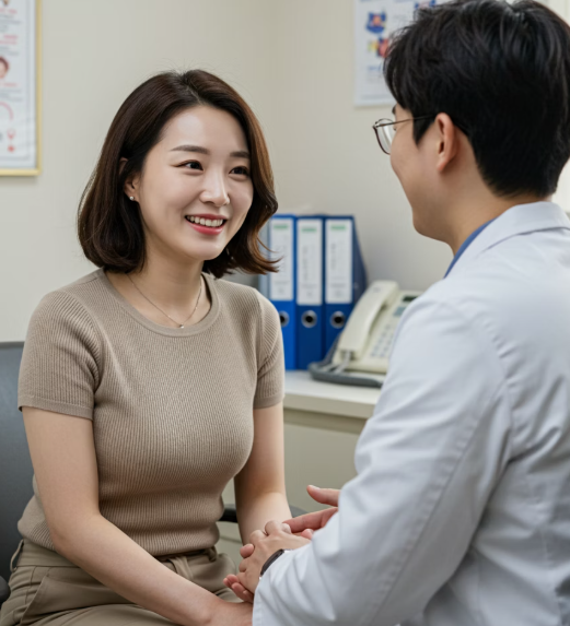 루이보스티에 대해 설명하는 의사 모습 1