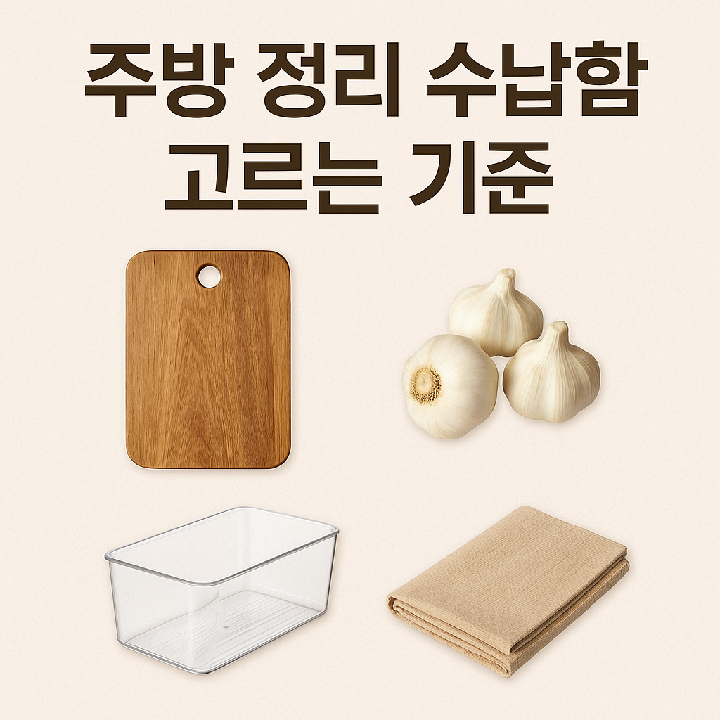 주방 정리 수납함 고르는 기준