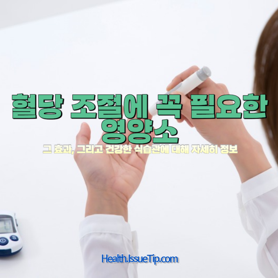 혈당 조절에 꼭 필요한 영양소를 알아보세요!