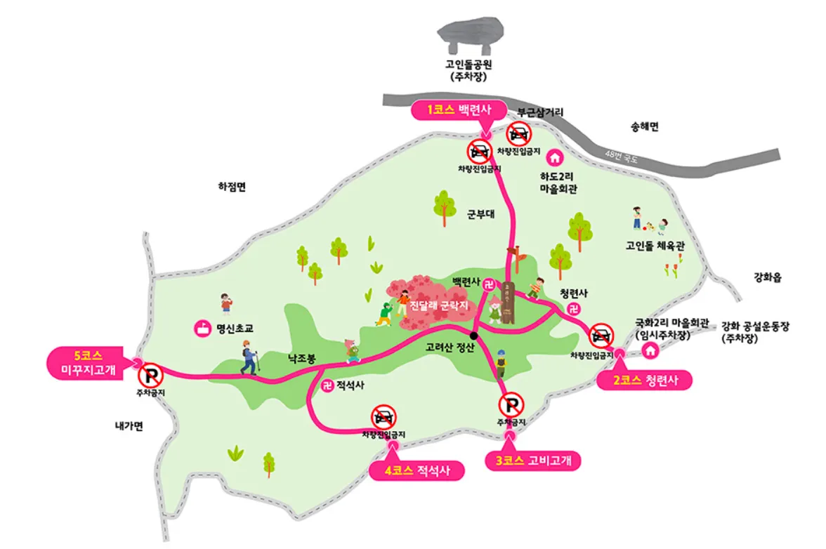 인천 강화도 고려산 코스