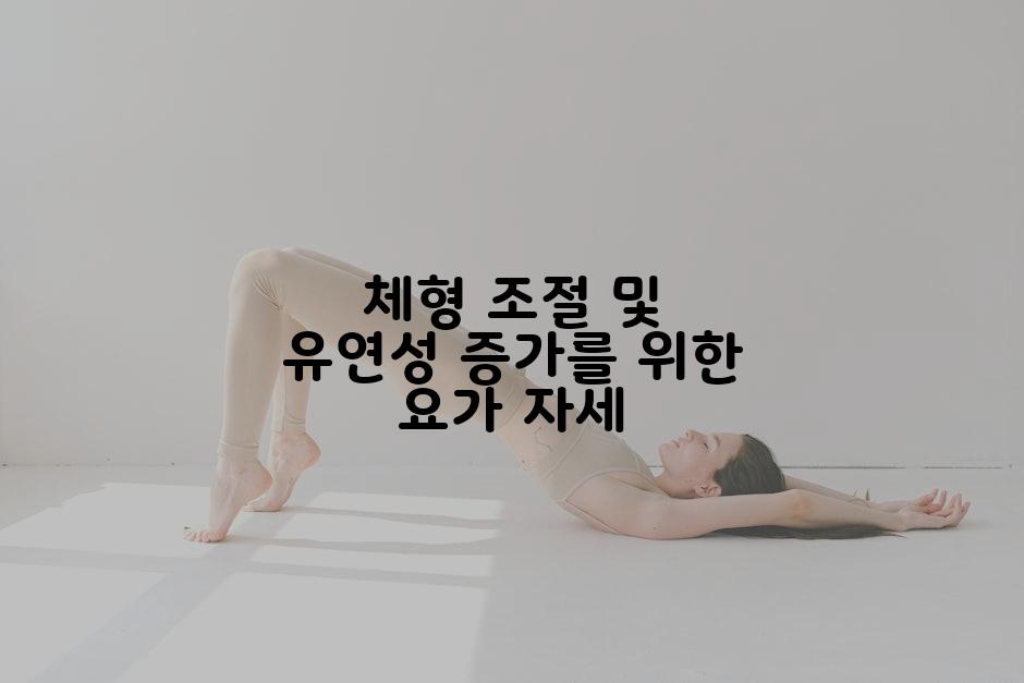 체형 조절 및 유연성 증가를 위한 요가 자세