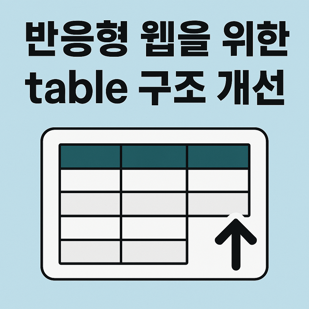 반응형 웹을 위한 table 구조 개선