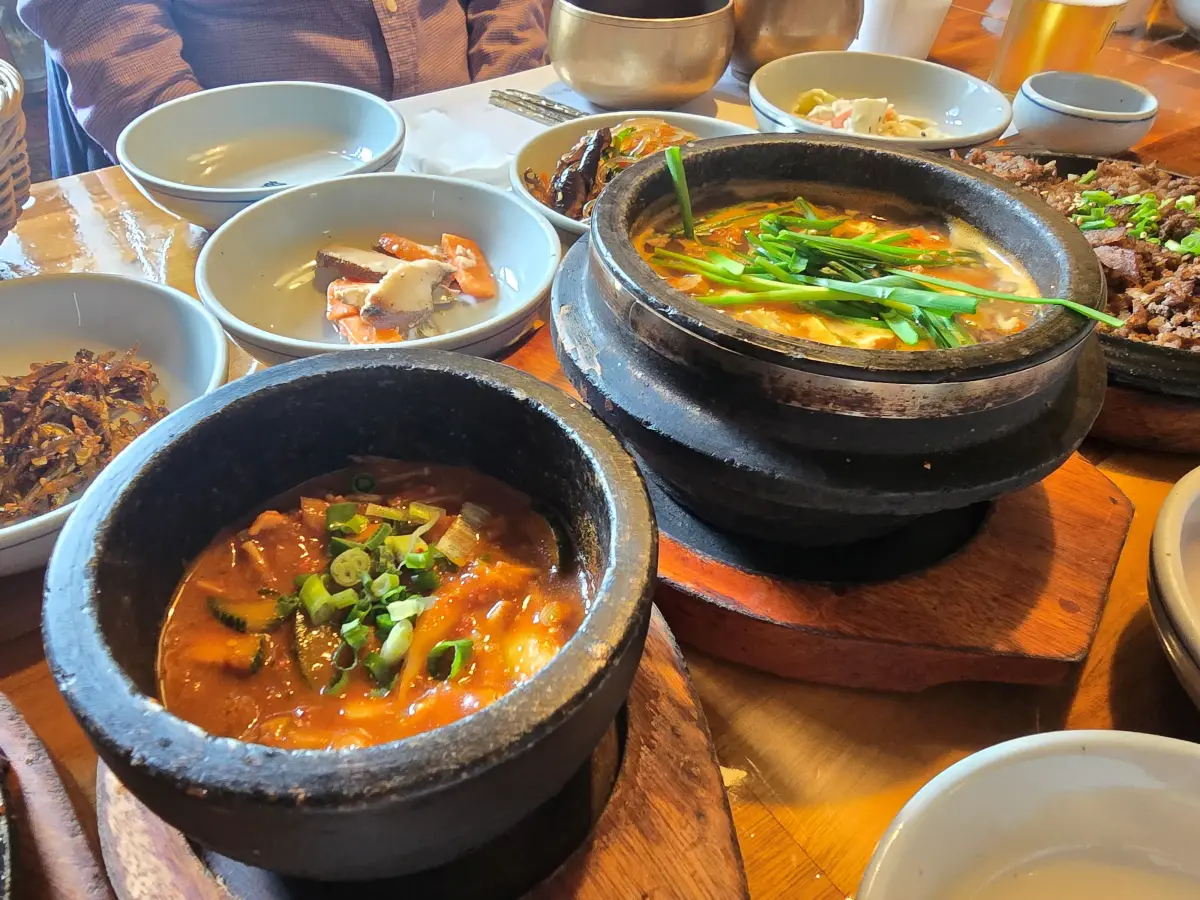 토담골정식 - 강된장과 두부찌개 확대 사진
