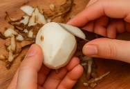 토란 껍질 까는법