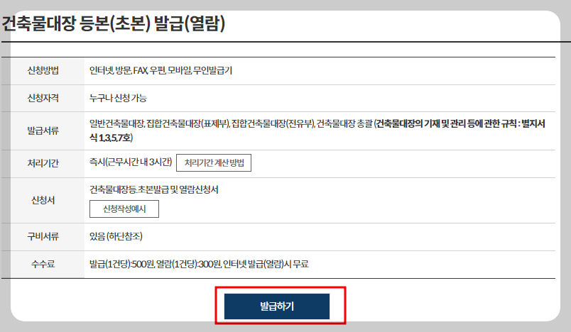 건축물대장무료열람