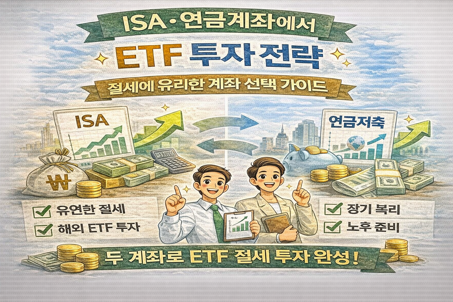ISA&middot;연금계좌에서 ETF 투자 전략｜절세 효과 극대화 가이드