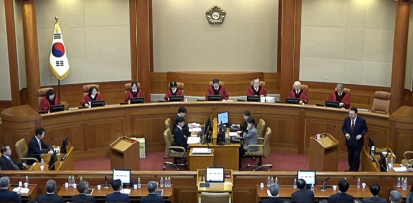 윤석열 대통령 헌법재판소 탄핵 선고 현장