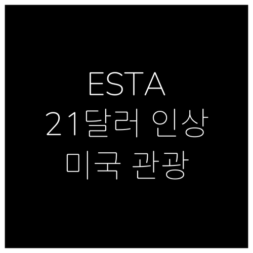 ESTA 21달러 인상 미국 관광 회..