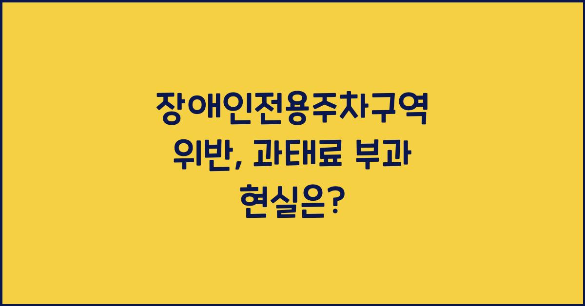 장애인전용주차구역 위반