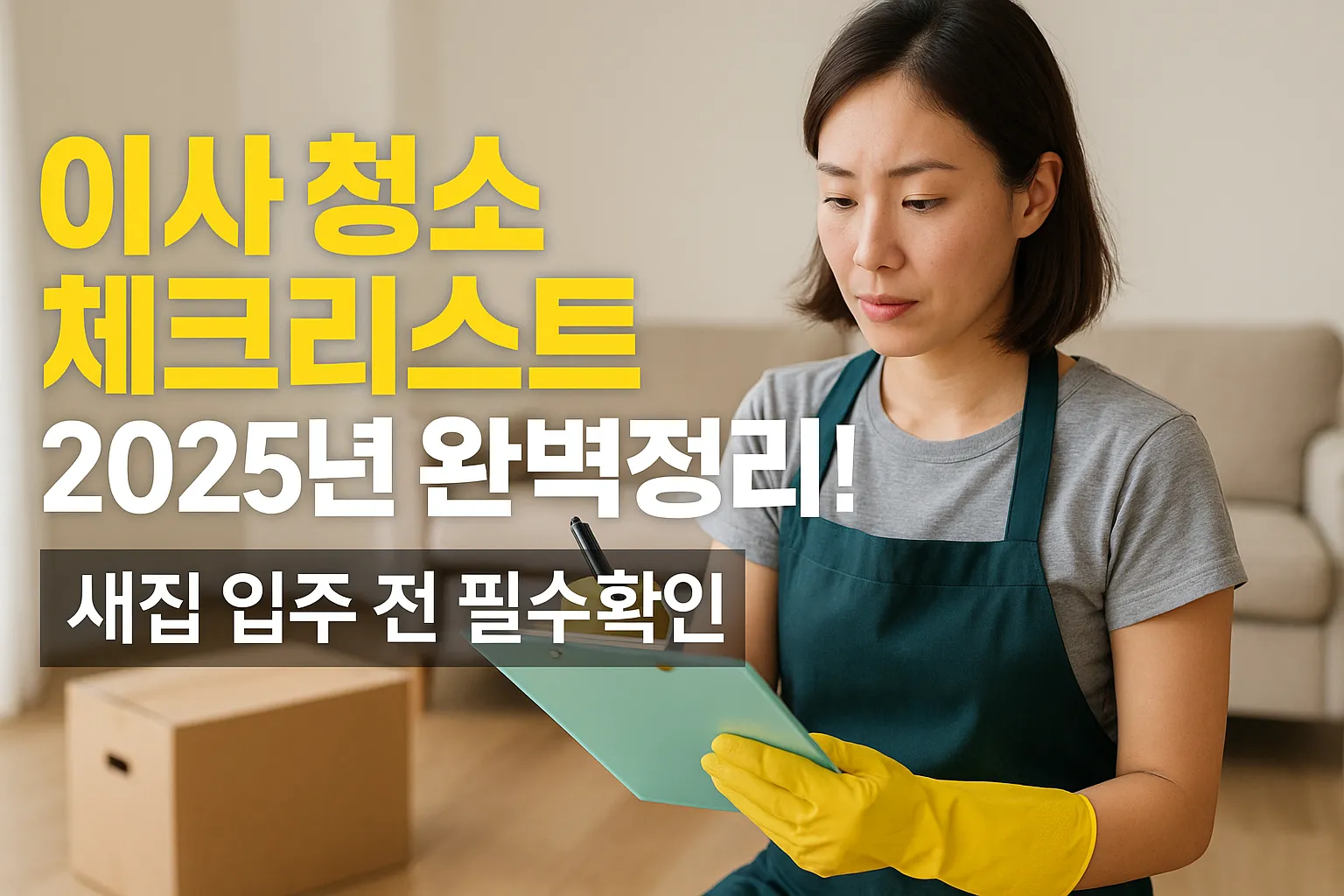 이사 청소 체크리스트 2025년 완벽정리! 새집 입주 전 필수확인