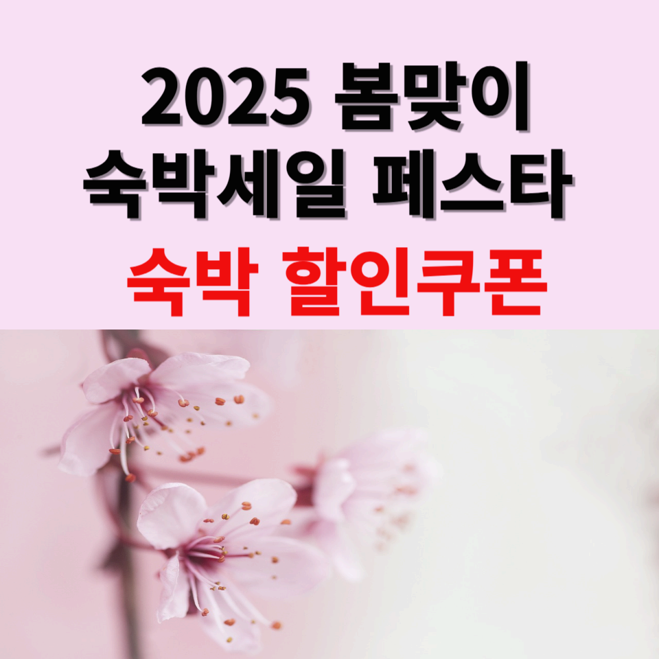 국내 여행 할인 찬스! 2025 숙박세일 페스타 2월 28일 시작