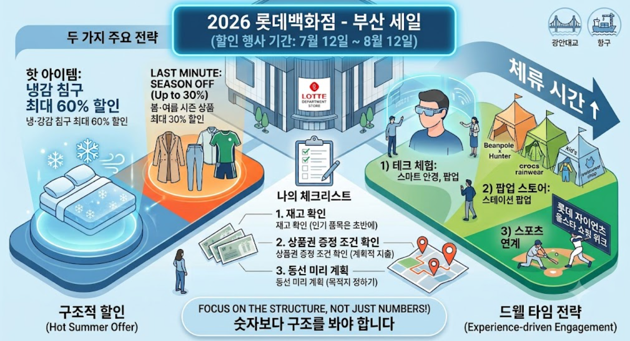 부산 롯데백화점 여름 세일(할인 전략, 냉감침구, 장바구니 절약)