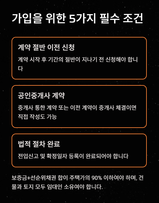 강비을 위한 필수 조건