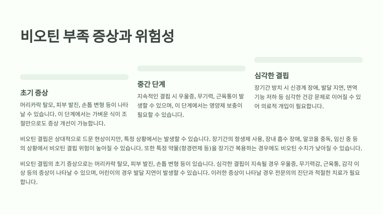 비오틴 하루 권장량 7