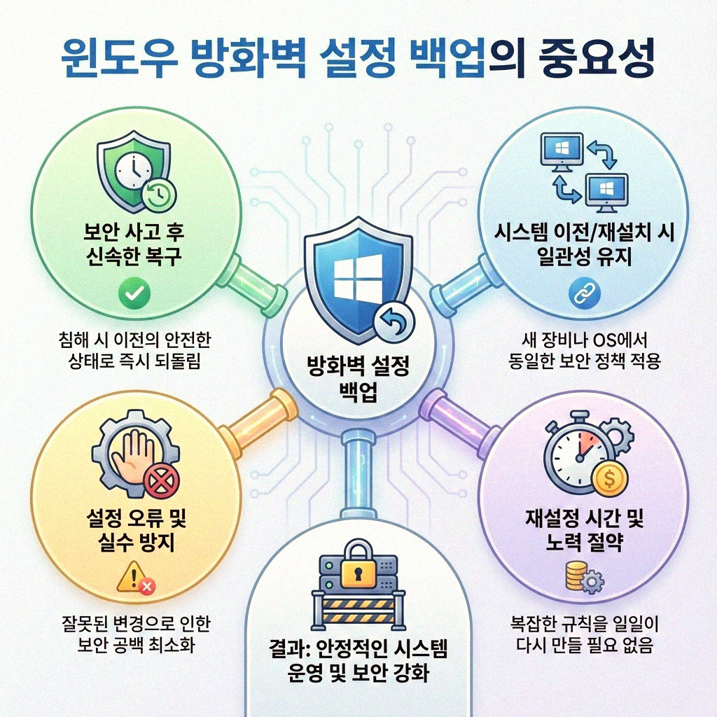 윈도우 방화벽 설정 든든하게 백업하고 필요할 때 바로 복원하기