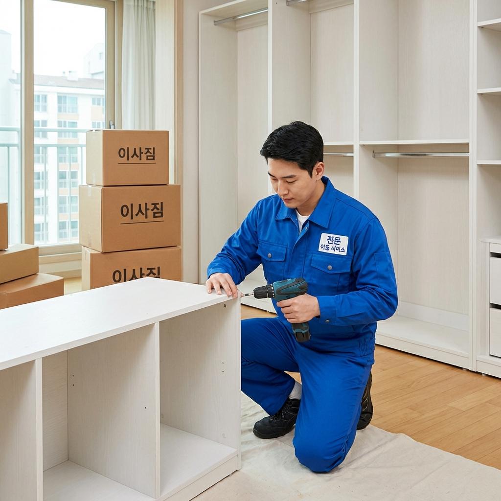 시스템 옷장 이전 설치 비용 견적