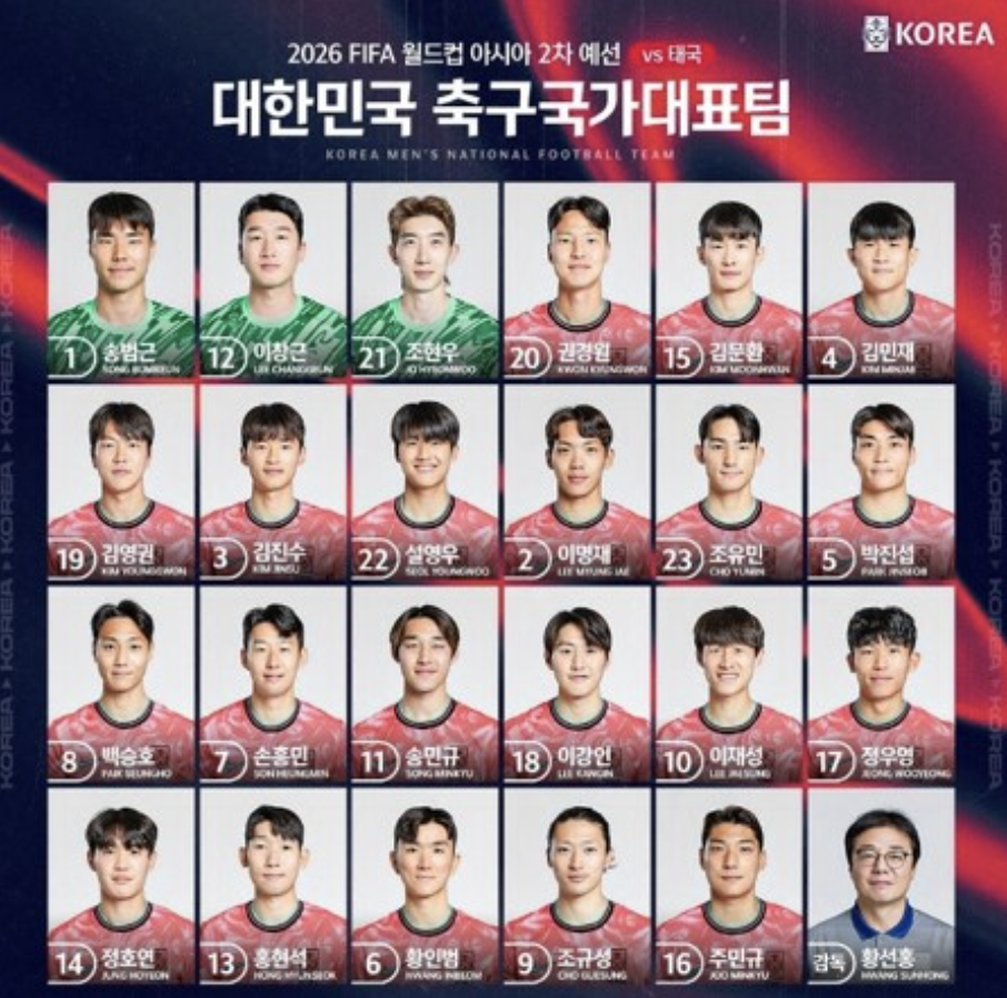 아시안컵 한국 vs 태국 축구 2차전 생중계보기