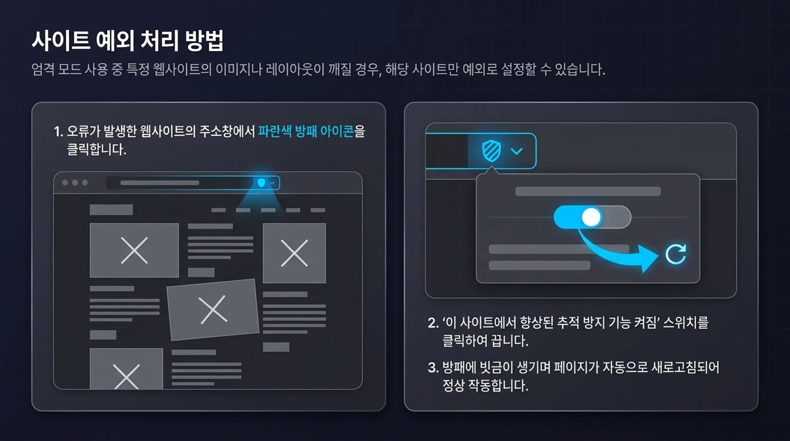 파이어폭스 사이트 예외 처리