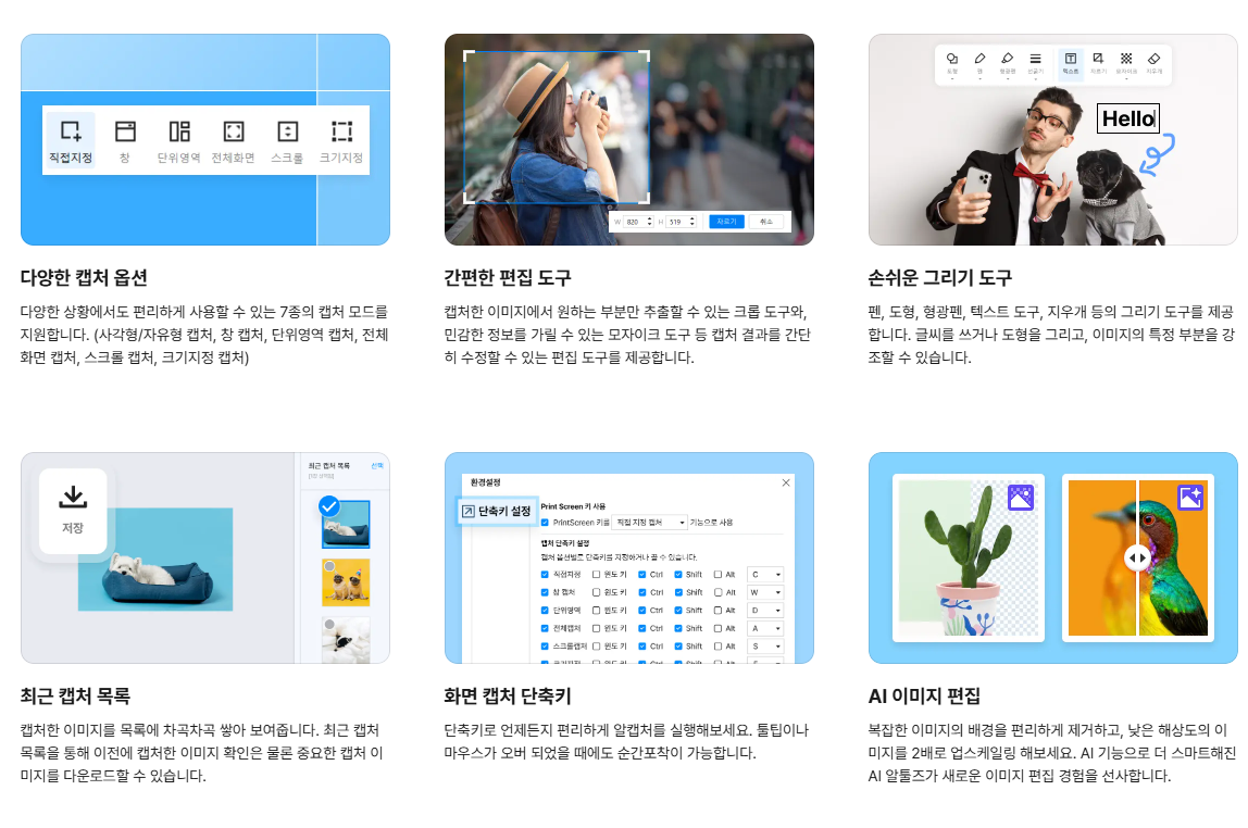 알캡처-주요기능