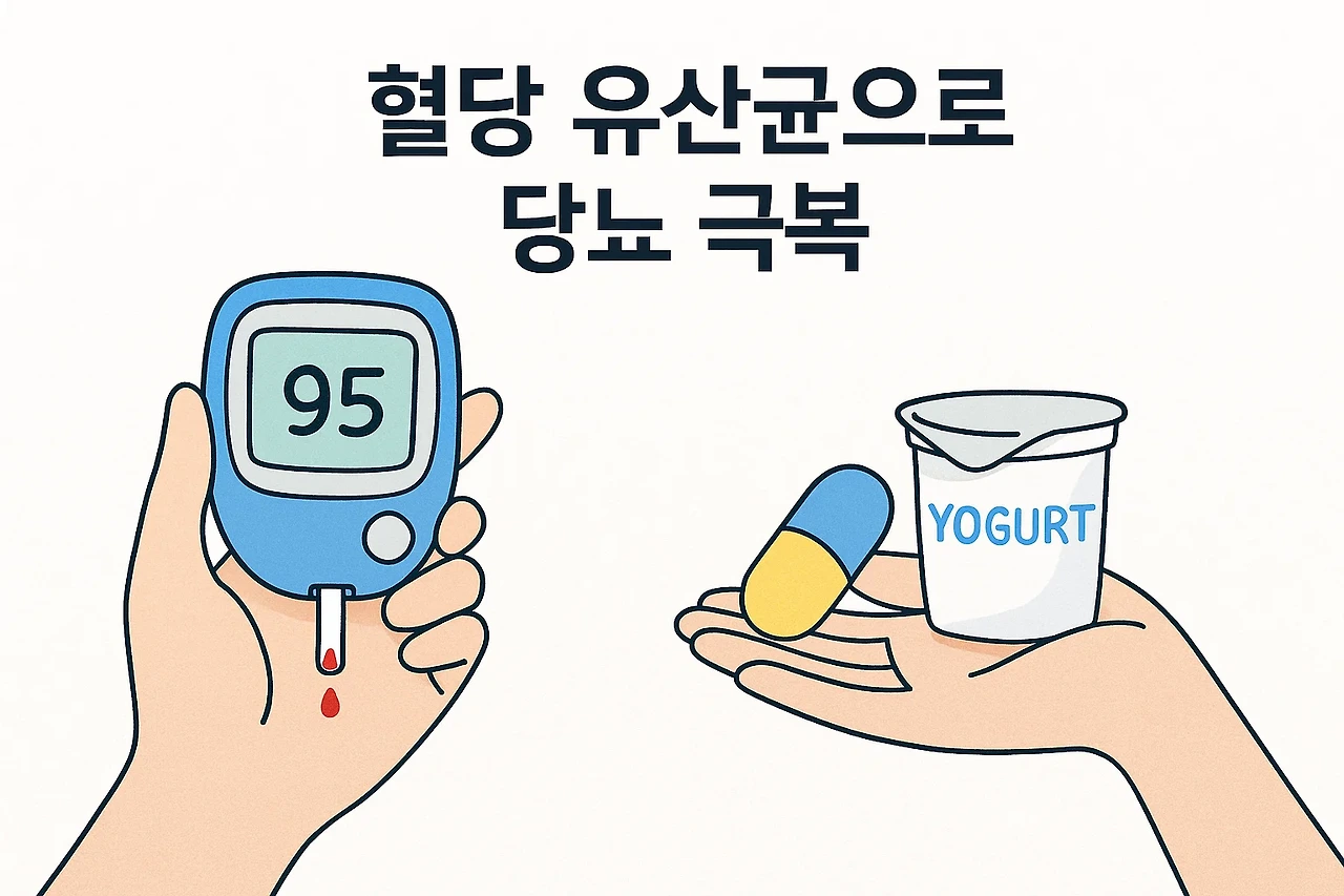 JTBC 다큐 플러스 ‘혈당 유산균으로 당뇨 극복’ 방송을 설명하는 블로그 글 소개 이미지 입니다.