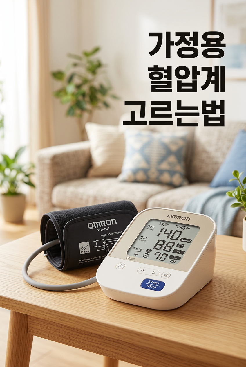 가정용 혈압계 고르는법 측정 예시
