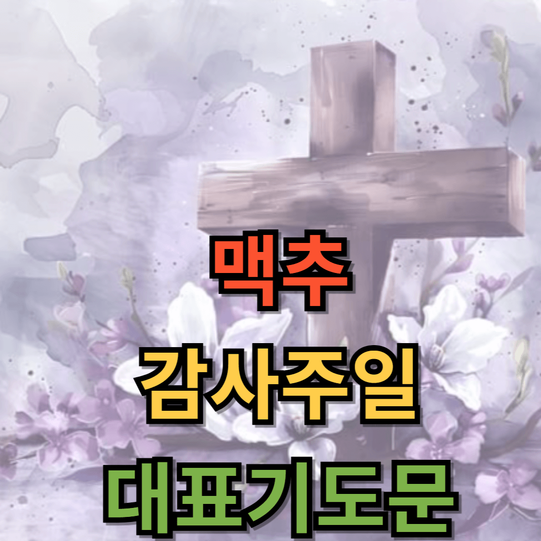 맥추감사주일 대표기도문