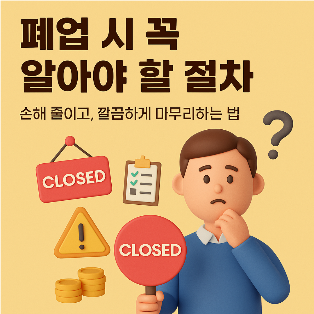 폐업 시 꼭 알아야 할 절차 – 손해 줄이고, 깔끔하게 마무리하는 법
