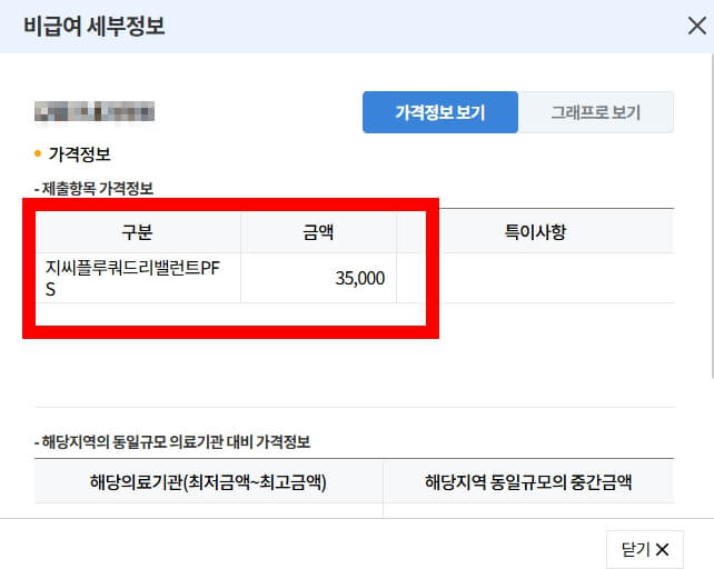 독감예방접종 비용 검색 방법