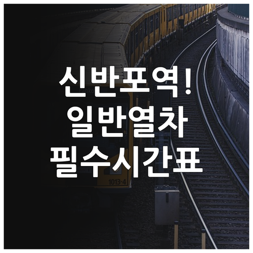 9호선 신반포역 일반 열차 전용 정차..