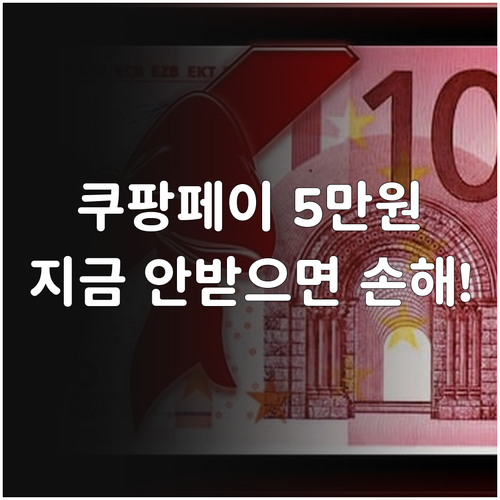 쿠팡페이 이용자 5만원 보상 혜택 지..