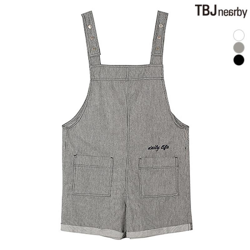 TBJ 여성 3부 코튼 오버롤 팬츠 T192PT910P