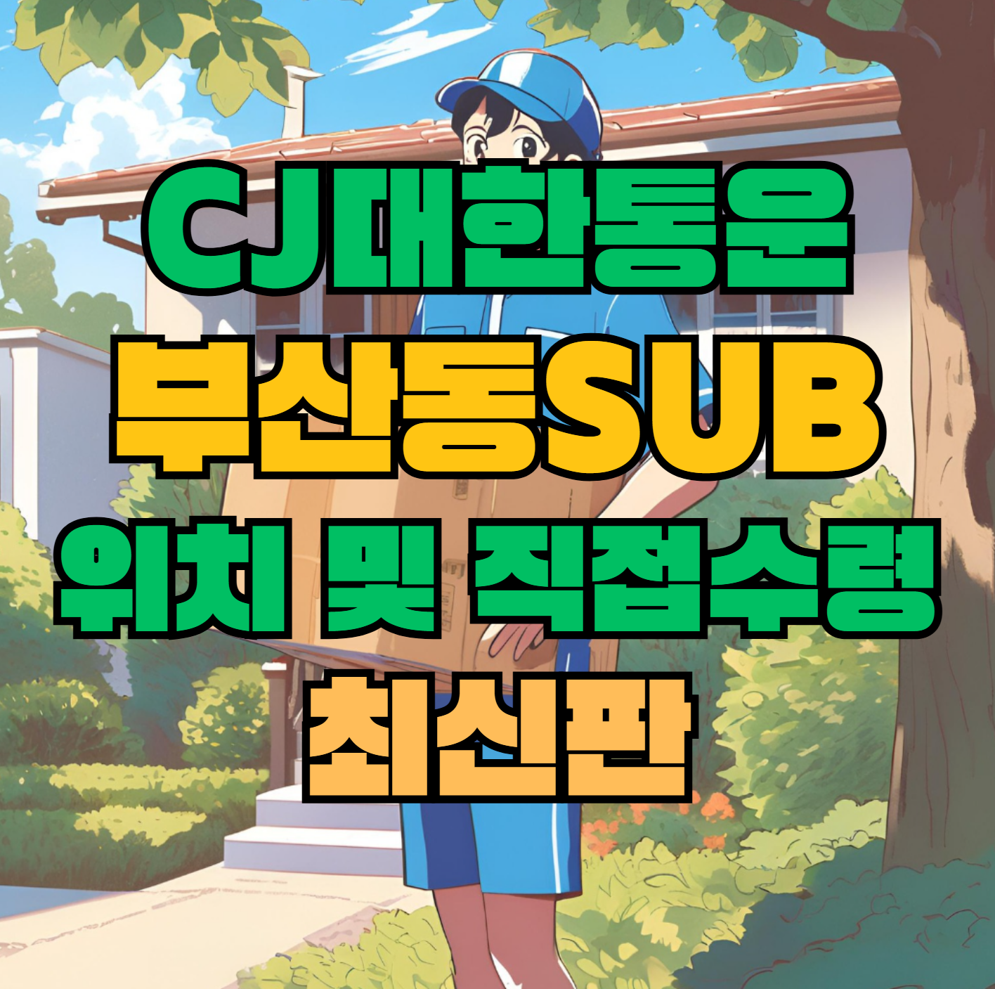 CJ대한통운 부산동sub 허브 서브 터미널 위치 및 상품 수령 방법 최신판