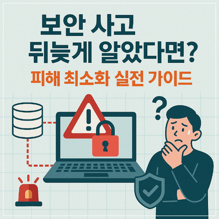 보안 사고 뒤늦게 알았다면? 피해 최소화 실전 가이드