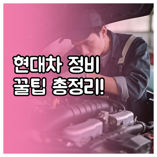 현대자동차 정비 예약 방법 및 블루핸..