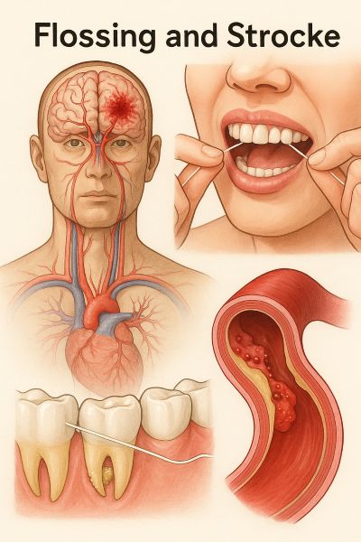 치실과 뇌졸중의 관계 이미지