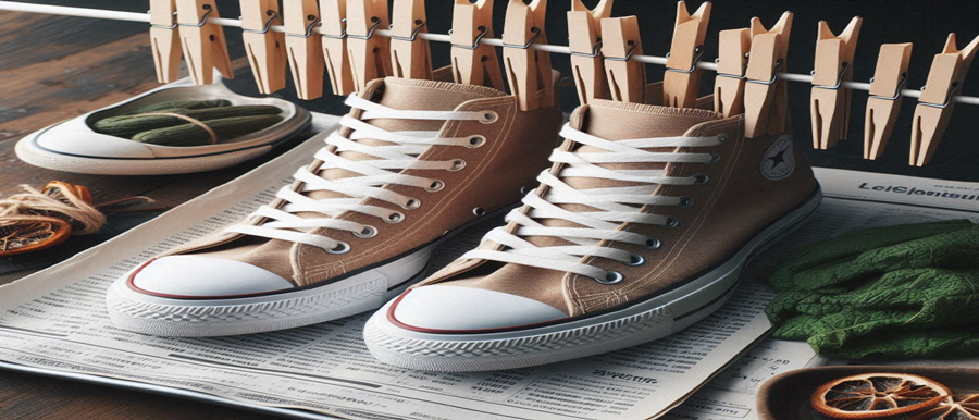 운동화 말리는 사진