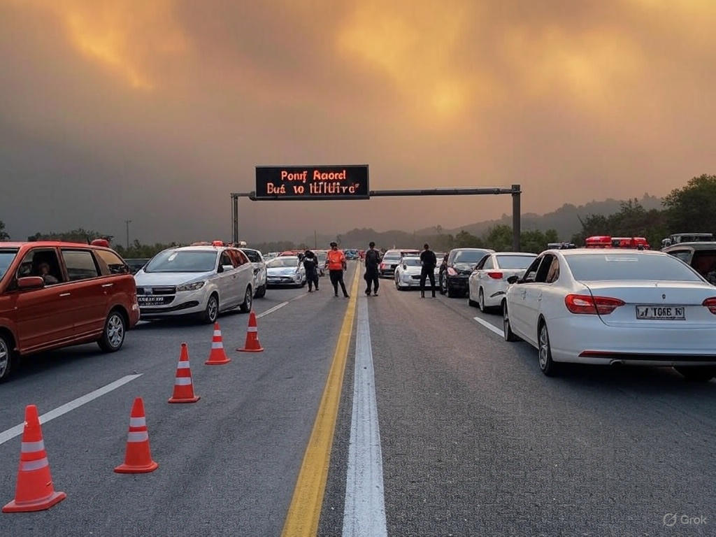 도로 통제 상황