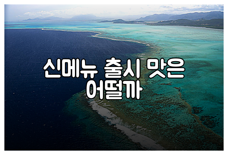신메뉴 출시 맛은 어떨까