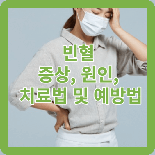 빈혈 증상, 원인, 치료방법 및 예방법