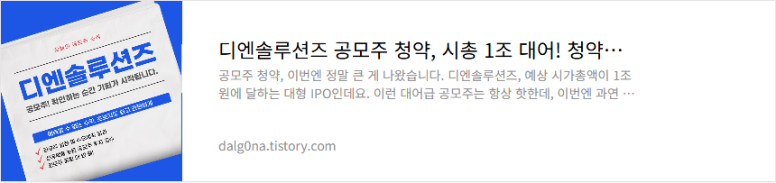 디엔솔루션즈 공모주 소개