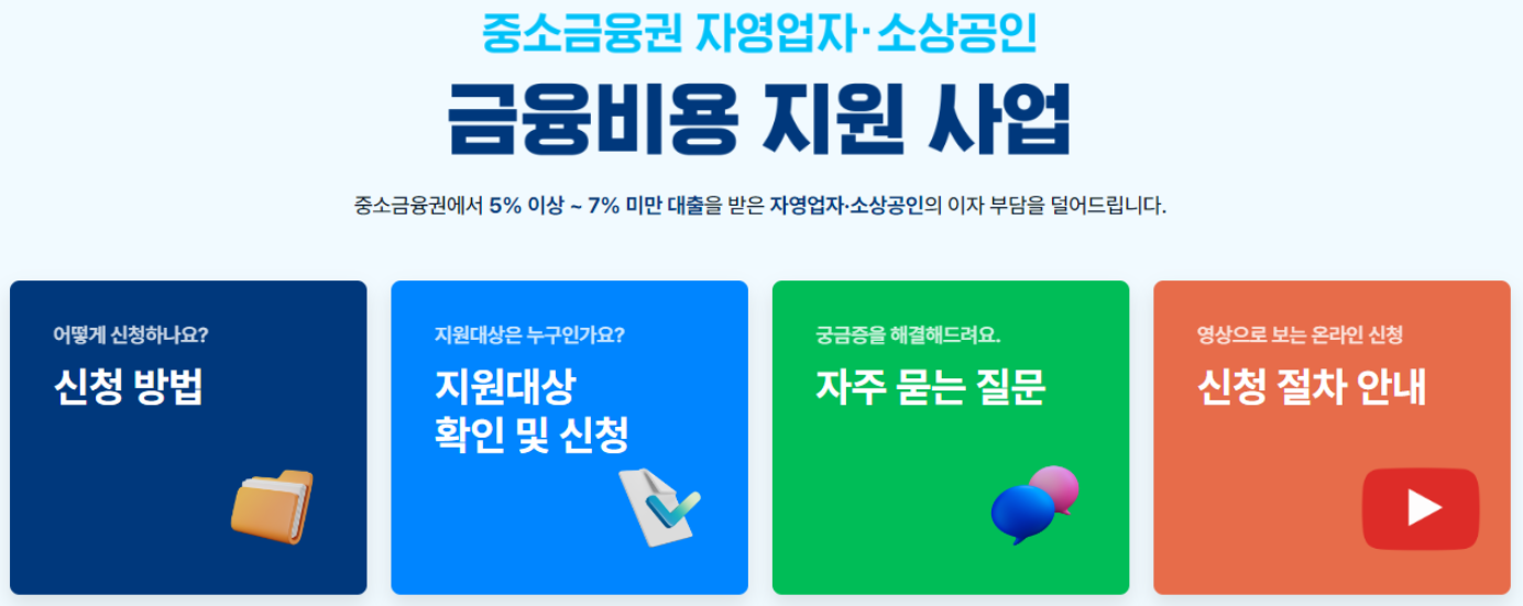 소상공인 이자환급 개요