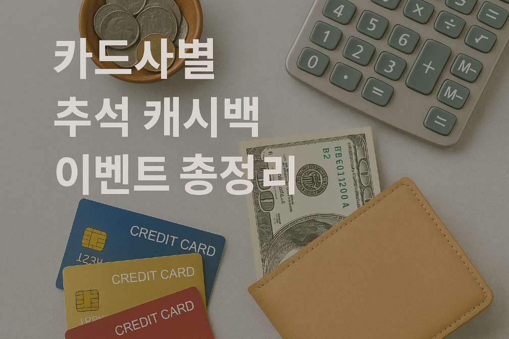 카드사별 추석 캐시백 이벤트 총정리