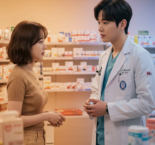 라미실원스 사용법 등을 의사와 상담하는 여성 모습 3