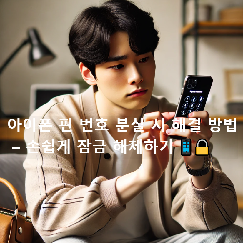 아이폰 핀 번호 분실 시 해결 방법 – 손쉽게 잠금 해제하기 📱🔒