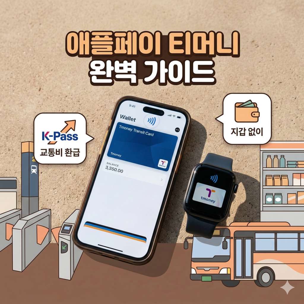 아이폰 애플페이 티머니 교통카드 사용법