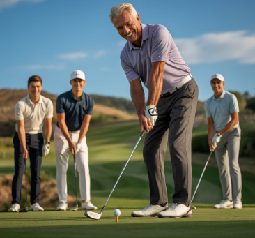 골프치면 좋아하는 목습