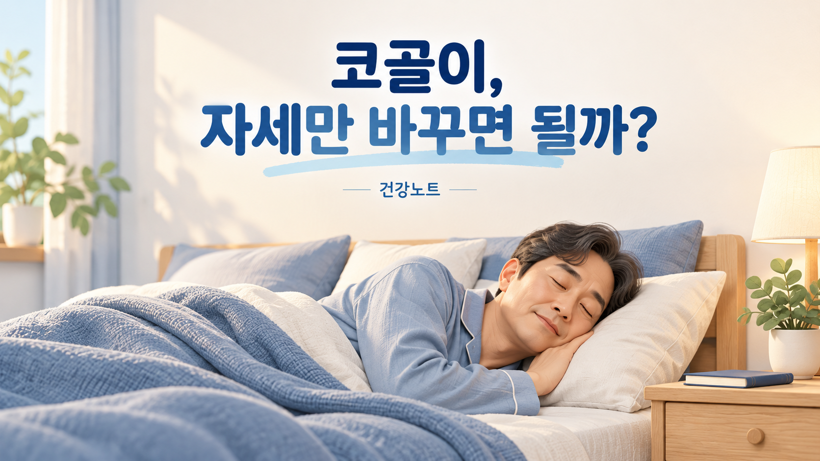 편안한 옆누움 자세와 코골이&middot;수면무호흡 구분 안내