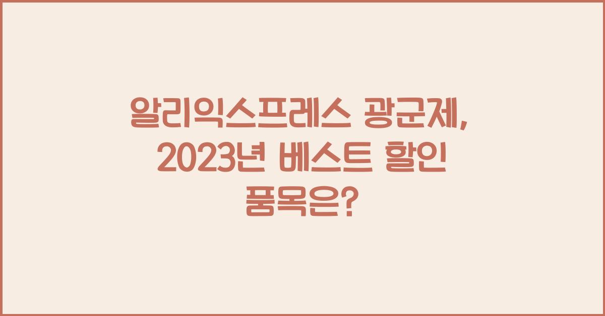 알리익스프레스 광군제