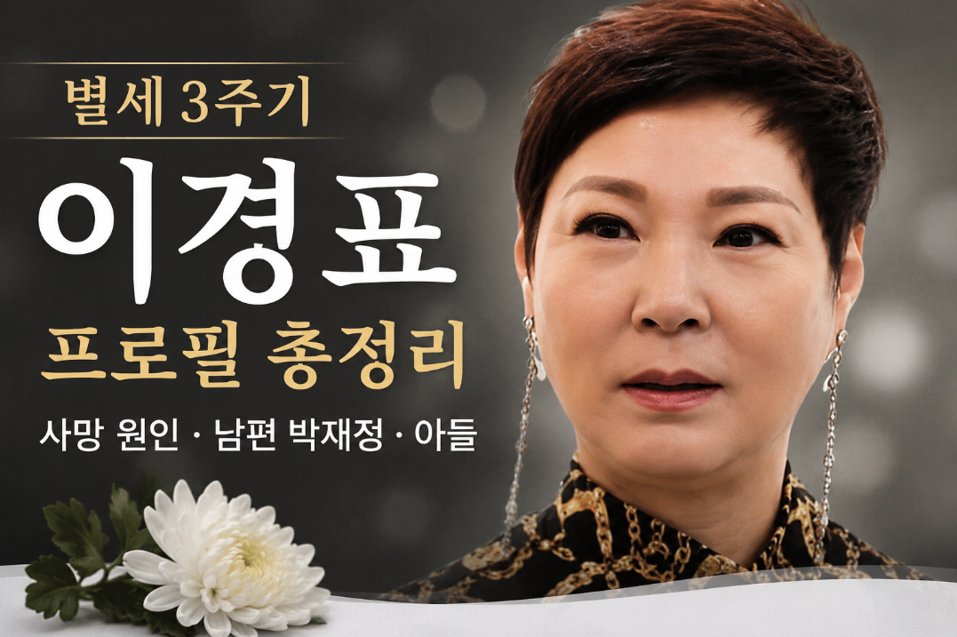 이경표 별세 3주기|사망 원인·남편 박재정·아들·프로필