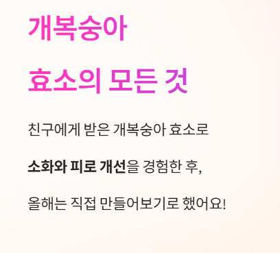 개복숭아 효소의 모든 것